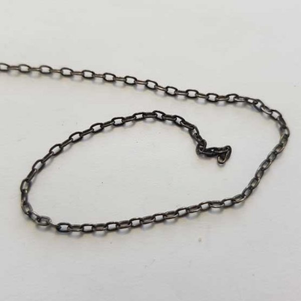 1 m&egrave;tre de chaine plate Anthracite N&deg;11 03 x 02 mm