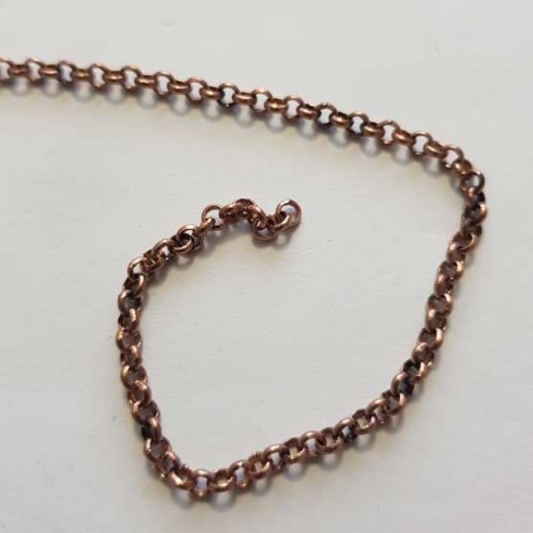 1 m&egrave;tre de chaine plate Cuivre N&deg;16 03 x 03 mm