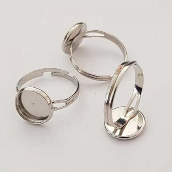 1 support bague de 10 mm Argent N&deg;20