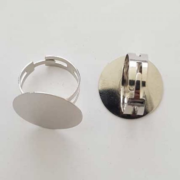1 support bague ronde de 22 mm Argent N&deg;26