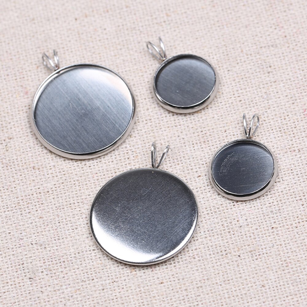 1 x suporte de cabochão em aço inoxidável de 20 mm N°06