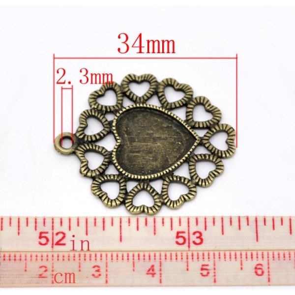 1 suporte para caboch&atilde;o Cora&ccedil;&atilde;o N&deg;01 Bronze