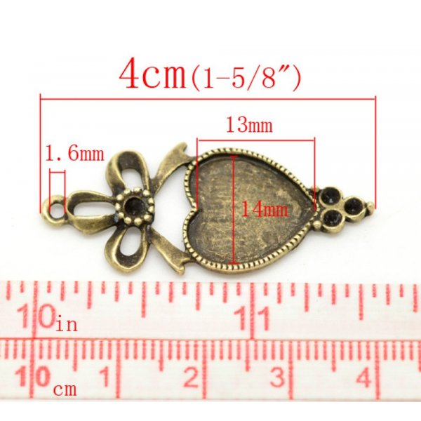 1 suporte para caboch&atilde;o Cora&ccedil;&atilde;o N&deg;03 Bronze