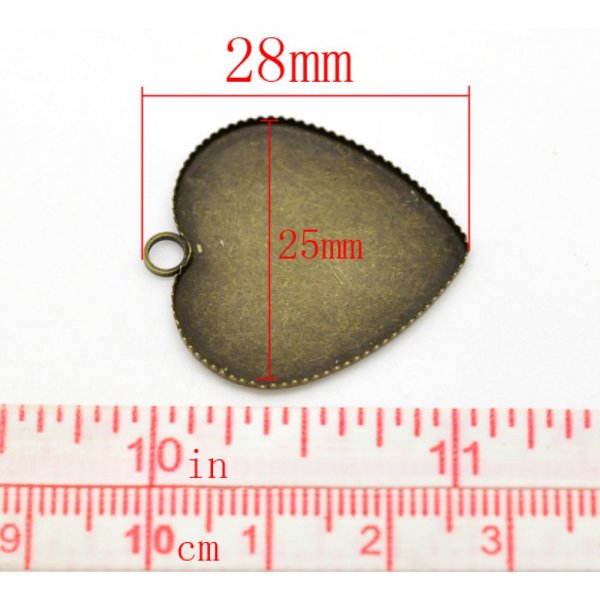 1 suporte para caboch&atilde;o Cora&ccedil;&atilde;o N&deg;05 Bronze