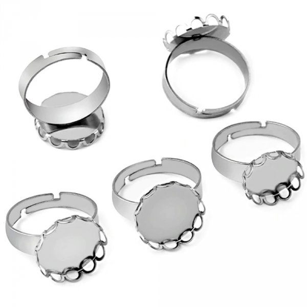 1 anel porta-caboch&atilde;o 20 mm Prata N&deg;07