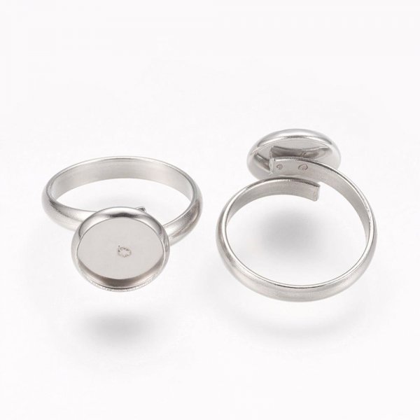 1 support cabochon bague de 20 mm Argent N&deg;05