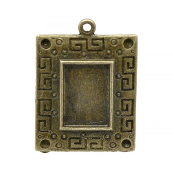 1 suporte rectangular para caboch&atilde;o N&deg;01 Bronze