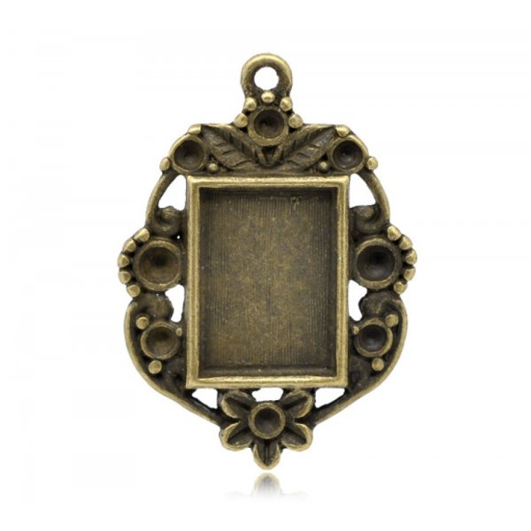 1 suporte rectangular para caboch&atilde;o N&deg;03 Bronze