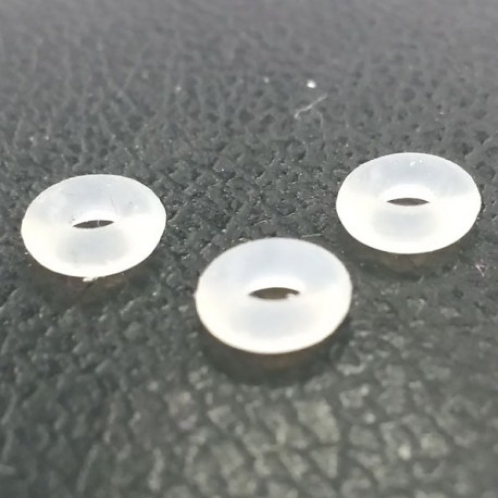 20 Anéis Bloqueador contas de borracha branca 6 mm