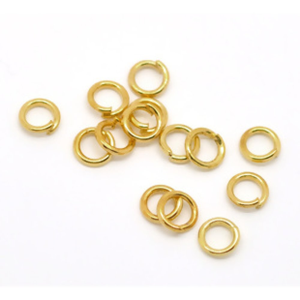 20 anéis de junção abertos 05 mm Ouro