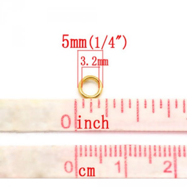 20 an&eacute;is de jun&ccedil;&atilde;o abertos 05 mm Ouro