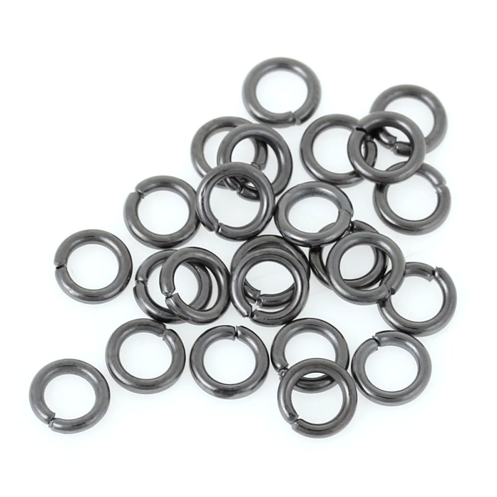 20 Anéis de junção abertos 07 mm Preto