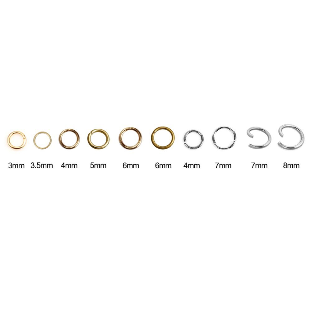 20 Anéis de junta aberta 04 mm Aço inoxidável n.º 01-02