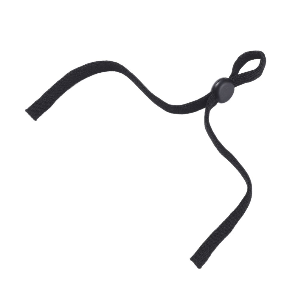 20 faixas de cordão elástico preto com fivela ajustável para máscaras.
