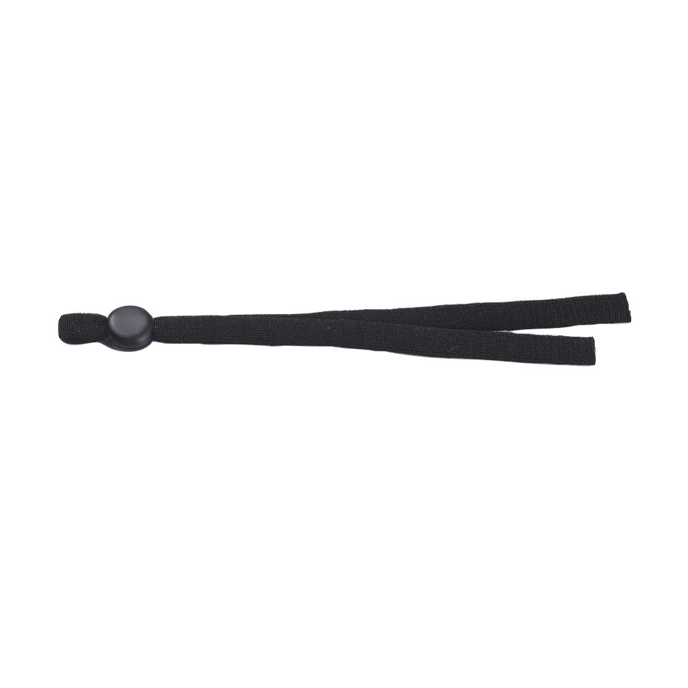 20 faixas de cordão elástico preto com fivela ajustável para máscaras.