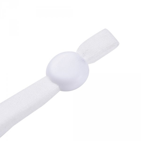 20 faixas de cord&atilde;o el&aacute;stico branco com fivela ajust&aacute;vel para m&aacute;scara.