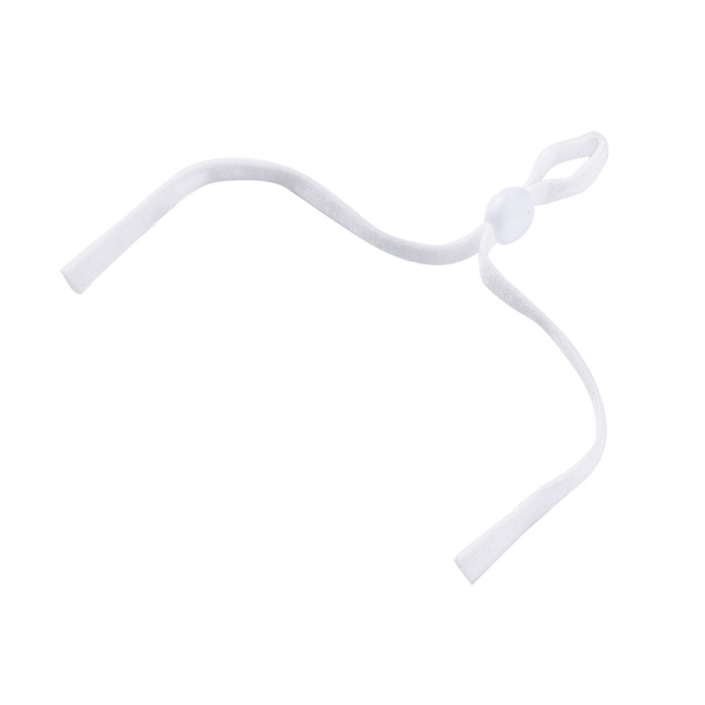 20 faixas de cordão elástico branco com fivela ajustável para máscara.
