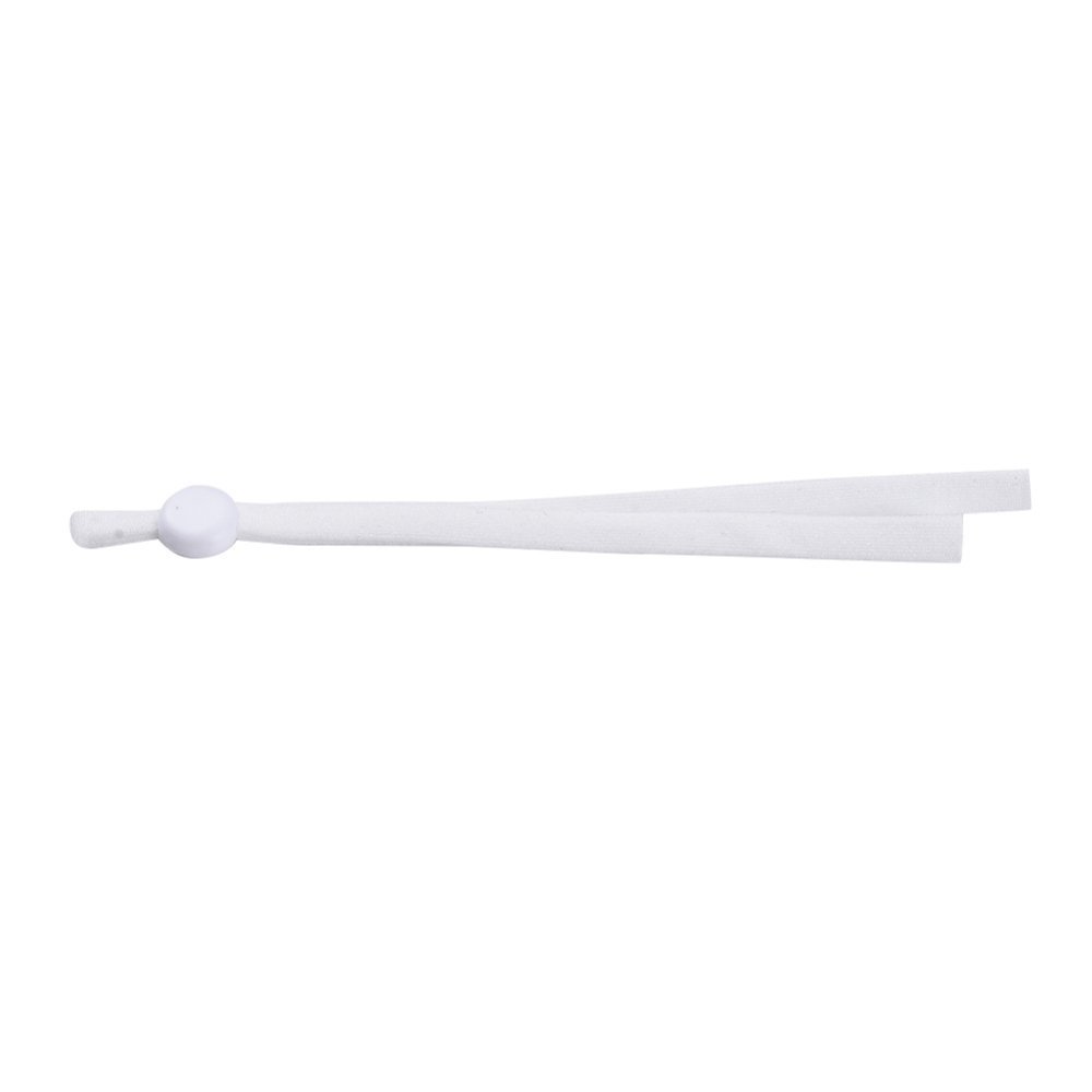 20 faixas de cordão elástico branco com fivela ajustável para máscara.