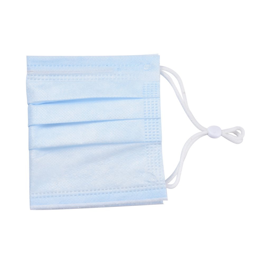 20 faixas de cordão elástico branco com fivela ajustável para máscara.