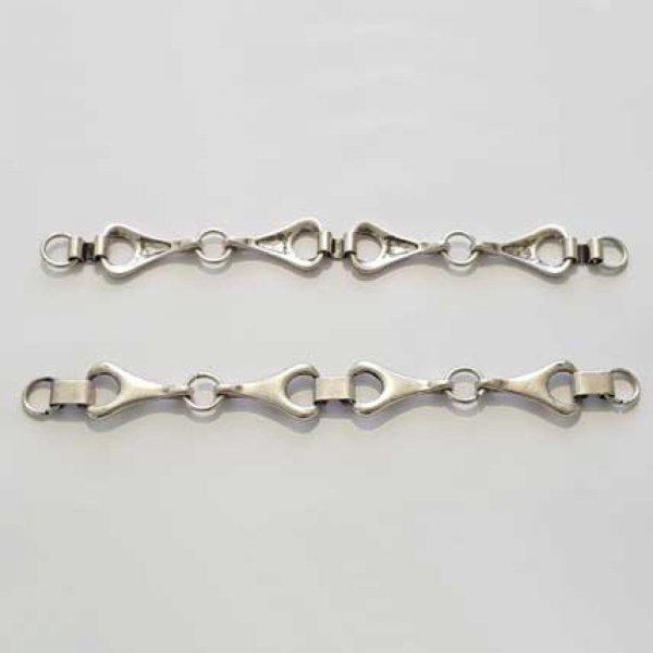 20 Cm De Chaine style Mors &agrave; Cheval en Zamak N&deg;01 Argent