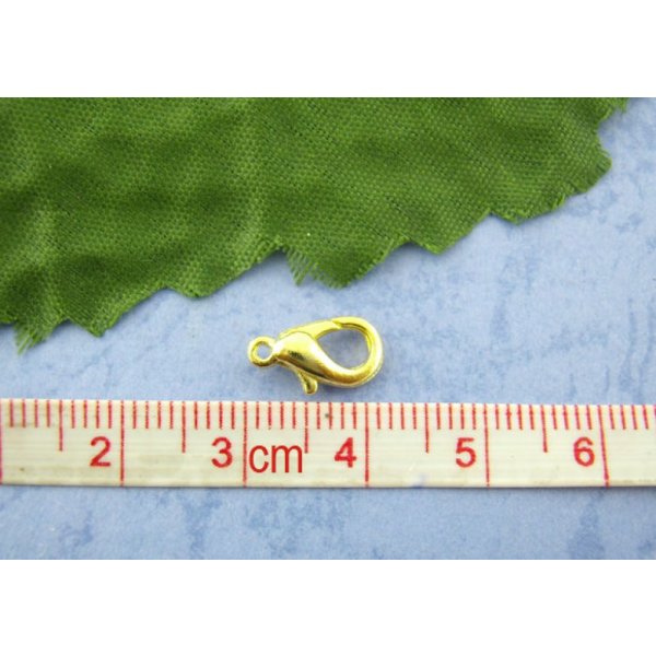 20 mosquetões 12 x 07 mm Ouro.