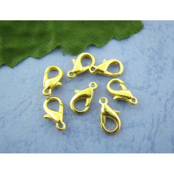 20 mosquetões 12 x 07 mm Ouro.