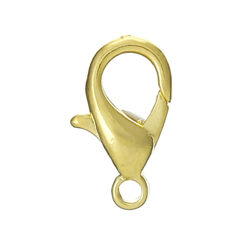 20 mosquetões 10 x 06 mm banhados a ouro