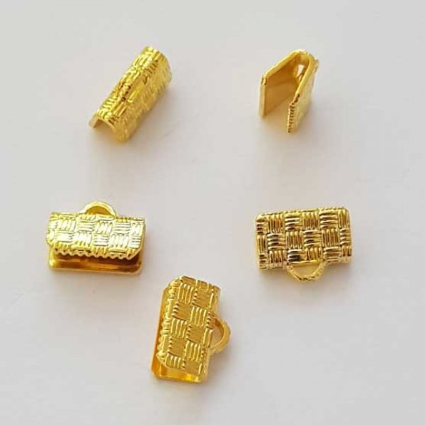 20 Fermoirs griffe 10 x 8mm Dor&eacute; N&deg;02