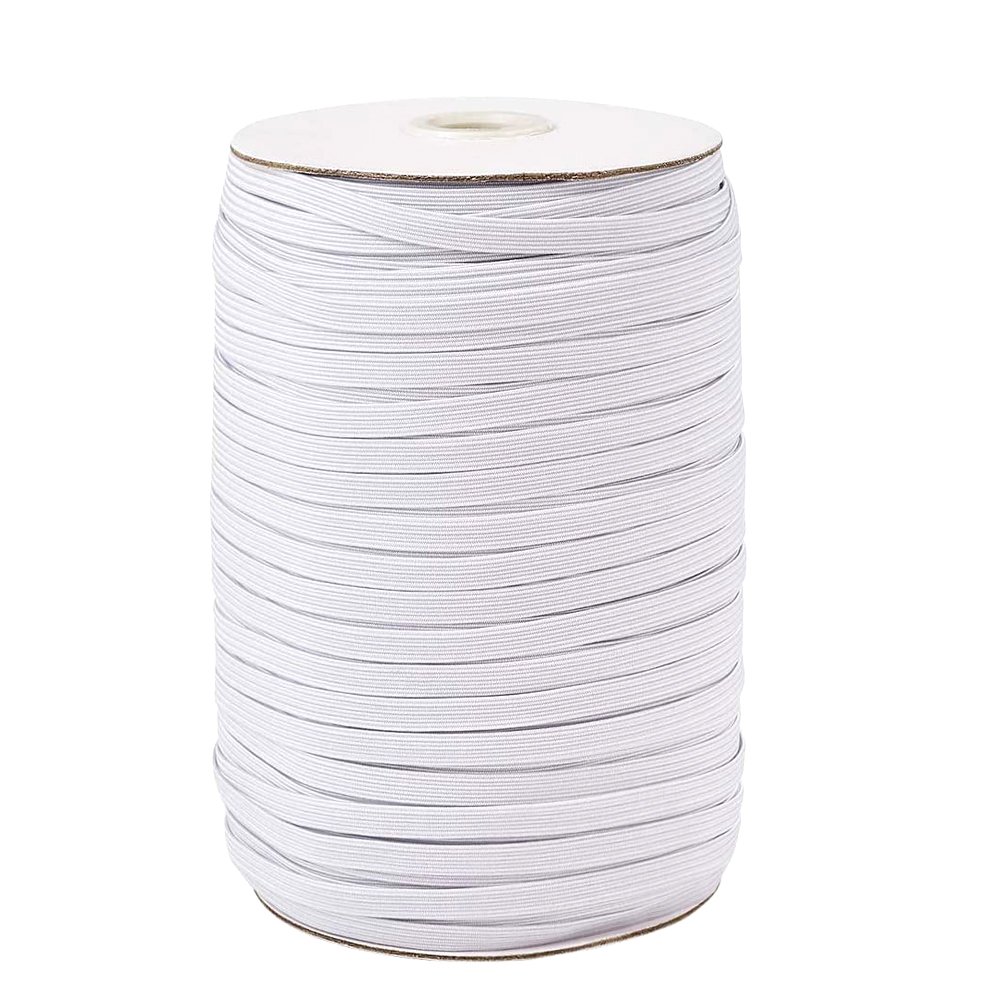 20 metros Máscara plana elástica 5 mm BRANCO N°02