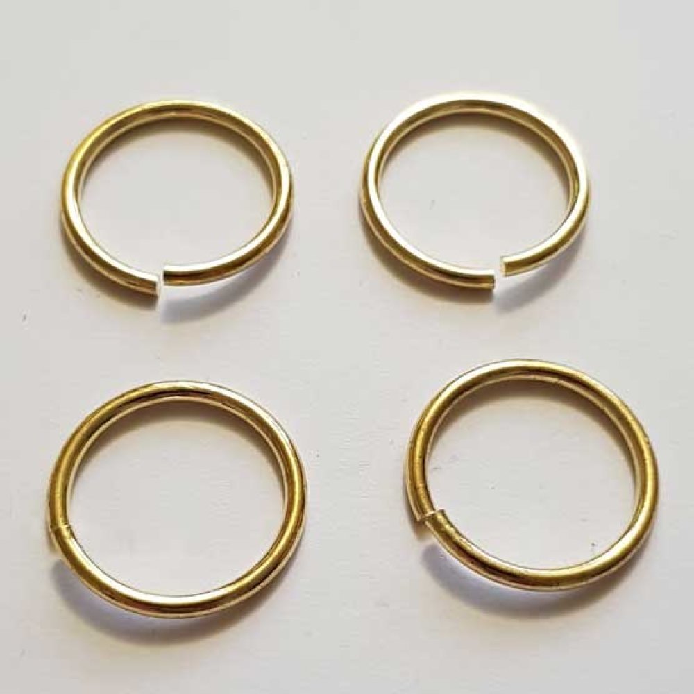 20 Anéis de junção abertos 20 mm 02 metal banhado a prata Ouro