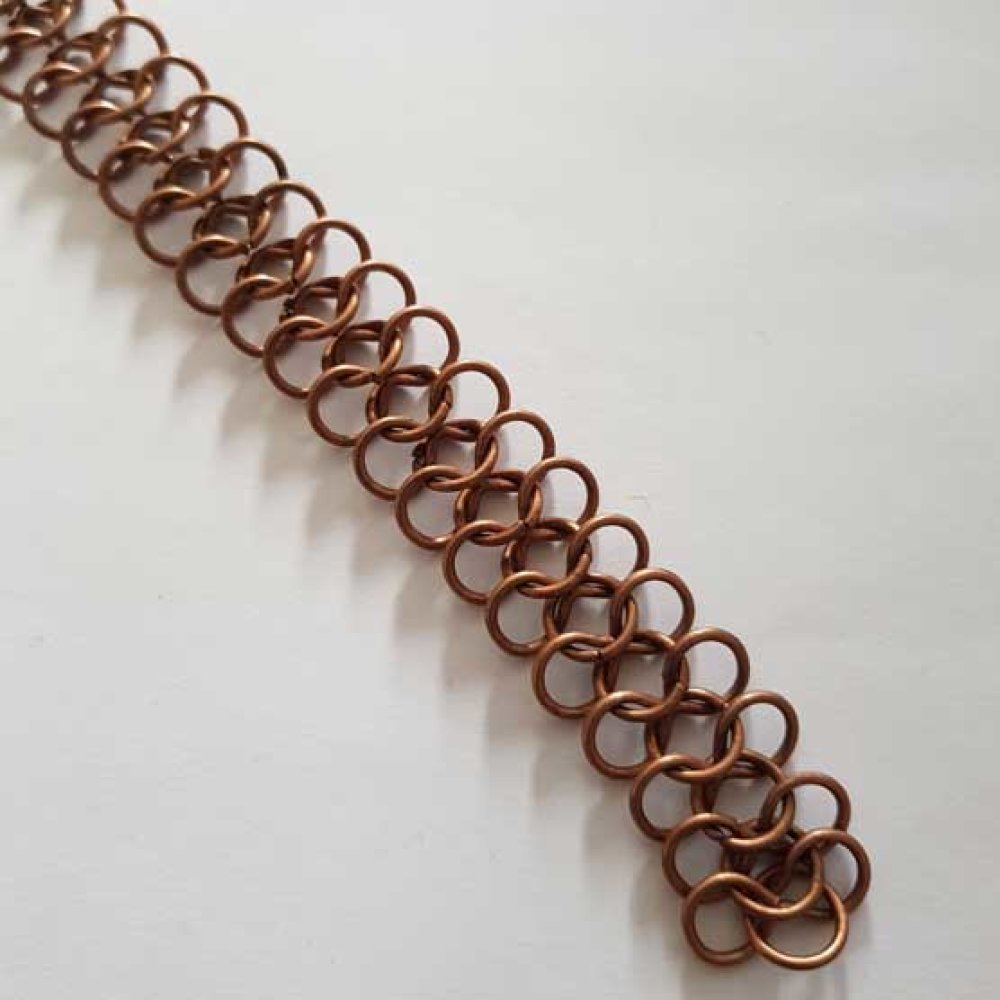 Corrente de 20 cm com 8 ligações Cor de cobre