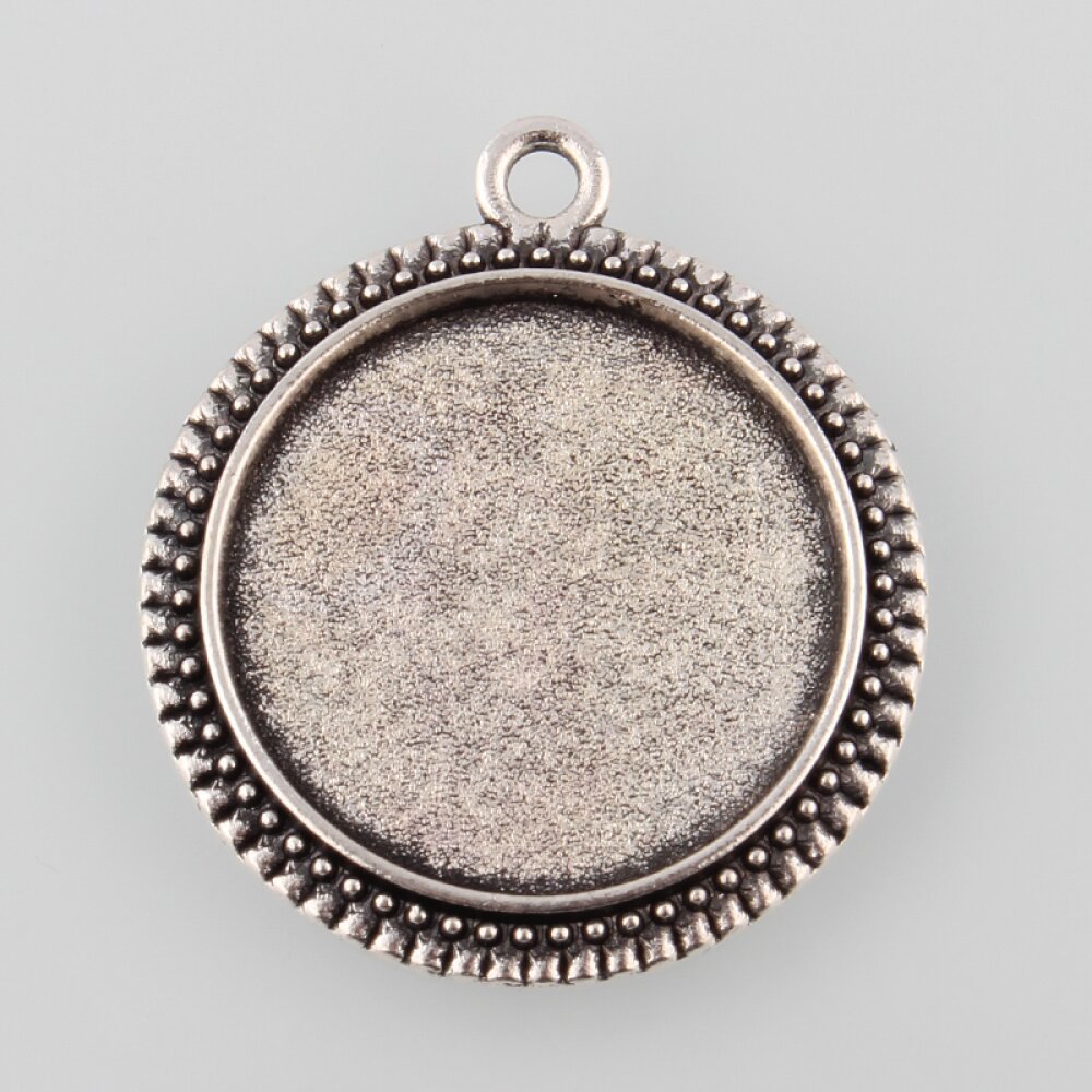 Porta-cabochões de prata de 20 x 20 mm, pingentes de cabochão 34AS