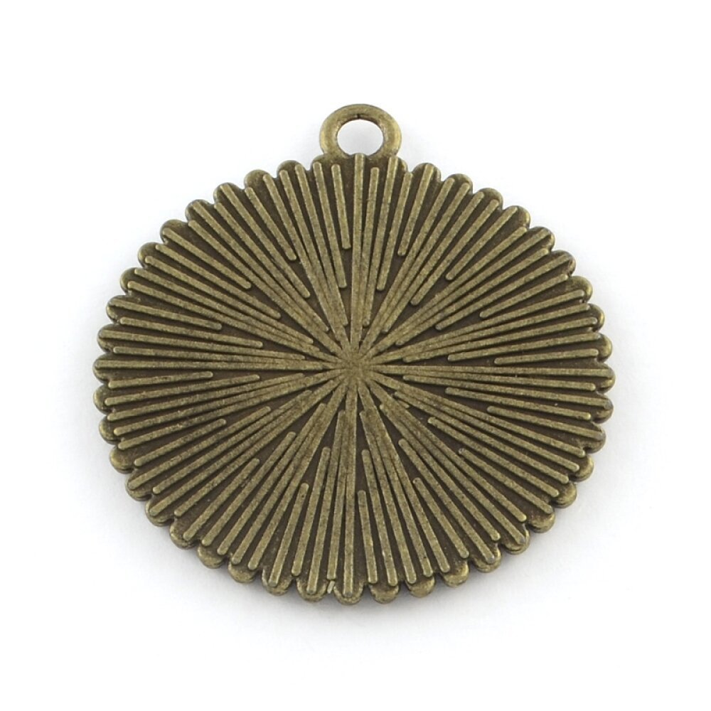 Porta-cabochões de bronze de 20 x 25 mm, pingentes de cabochão 31AB