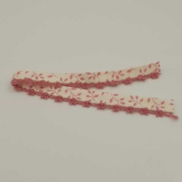 22 cm Ruban Biais Multi-Fleurs et Dentelle N&deg;07