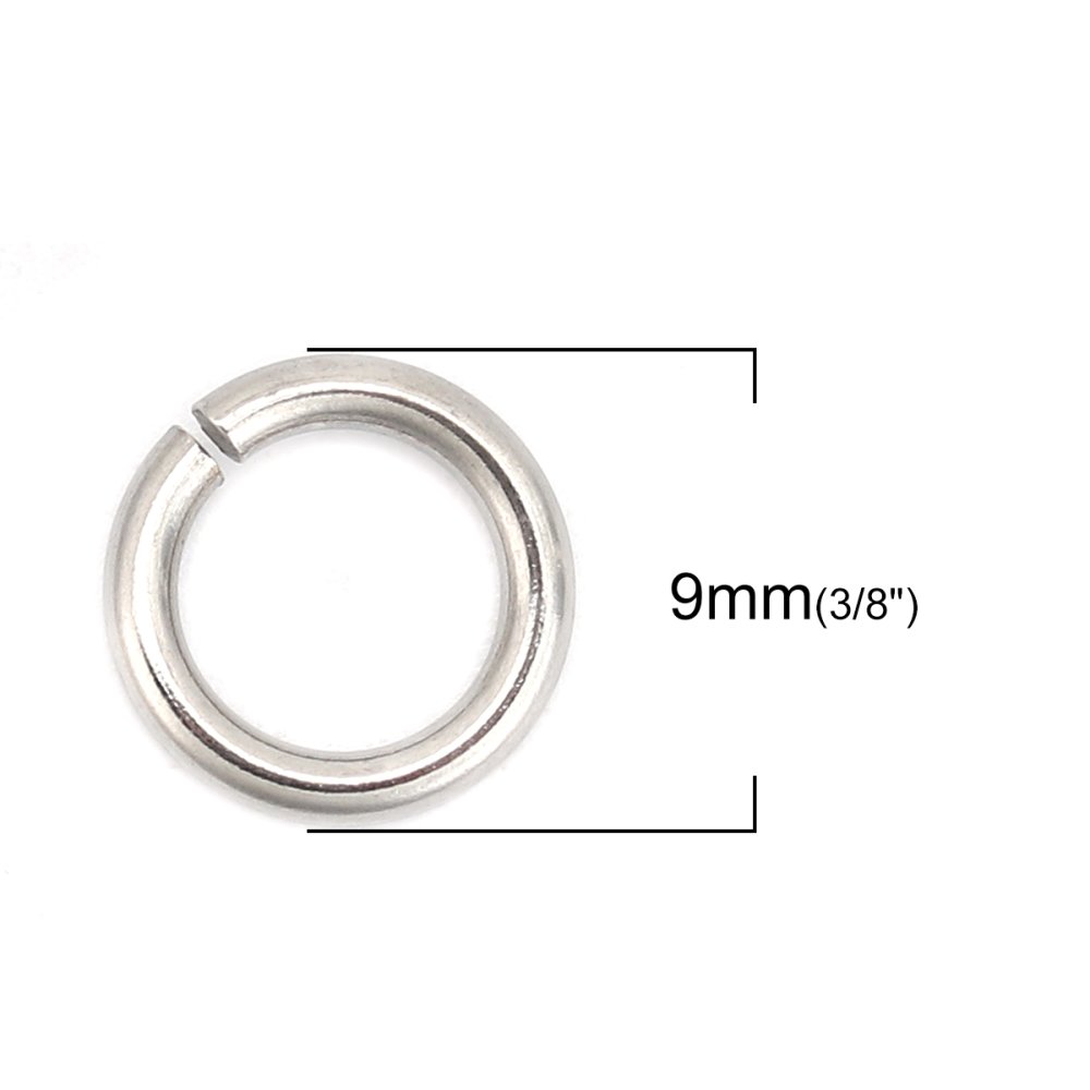 2 Anéis de junção abertos 09 mm Inox