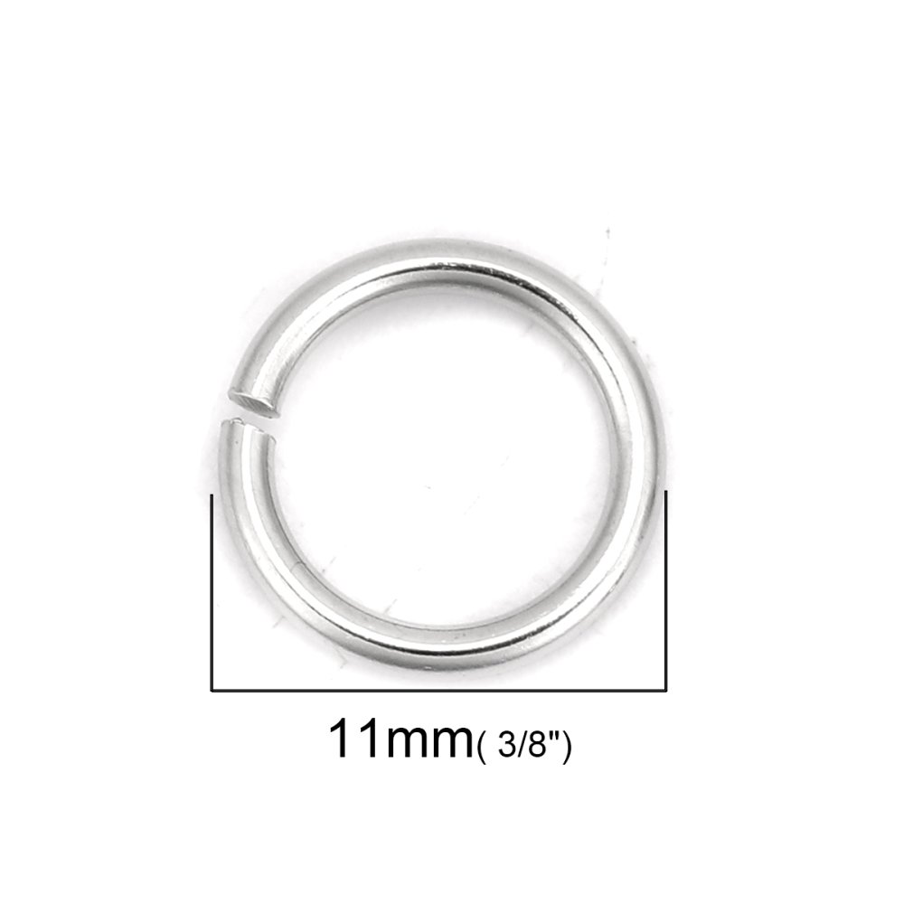2 Anéis de junção abertos 11 mm Inox