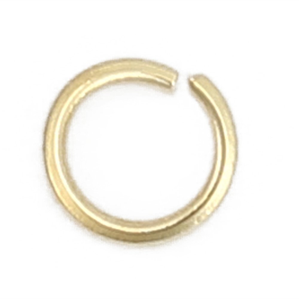 2 Anéis de junção abertos 03 mm Aço inoxidável banhado a ouro