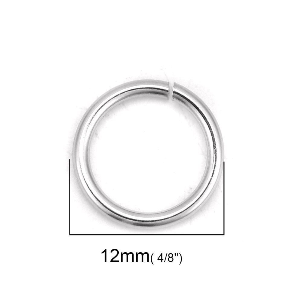 2 Anéis de junção abertos 12 mm Inox
