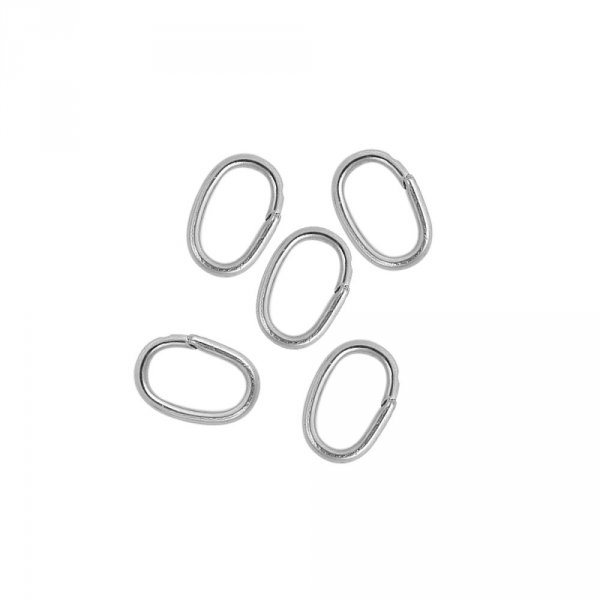 2 An&eacute;is de jun&ccedil;&atilde;o ovais abertos 07 X 4 mm A&ccedil;o inoxid&aacute;vel