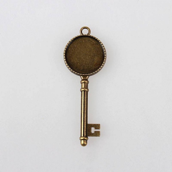 2 suportes de caboch&atilde;o de bronze de 20 mm, pingentes de caboch&atilde;o 132AB 