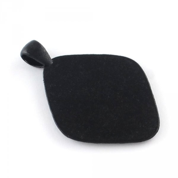 2 x 25 X 18 mm Suporte de caboch&atilde;o preto, pingentes de caboch&atilde;o 304-20