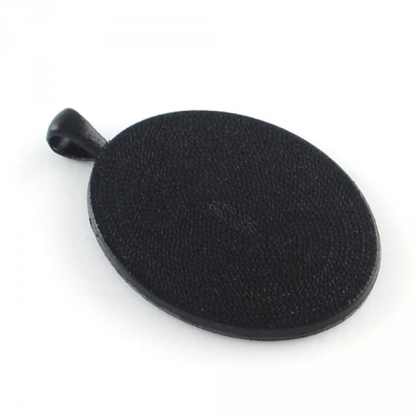 2 x 30 X 40 mm Porta-caboch&atilde;o preto, pingentes de caboch&atilde;o 304-17