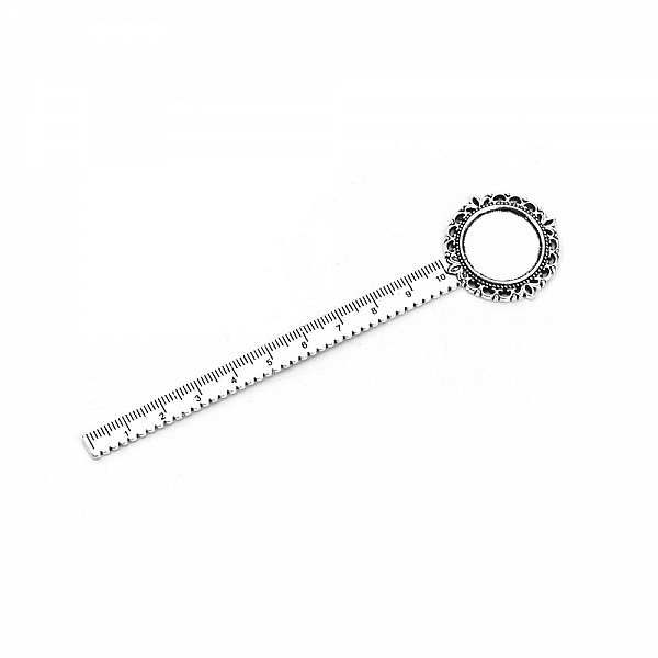 3 marcadores de livros r&eacute;gua caboch&atilde;o 20 mm N&deg;01 Prata envelhecida