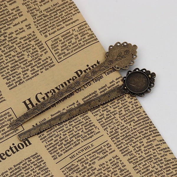 3 marcadores de livros r&eacute;gua caboch&atilde;o 20 mm N&deg;02 Bronze