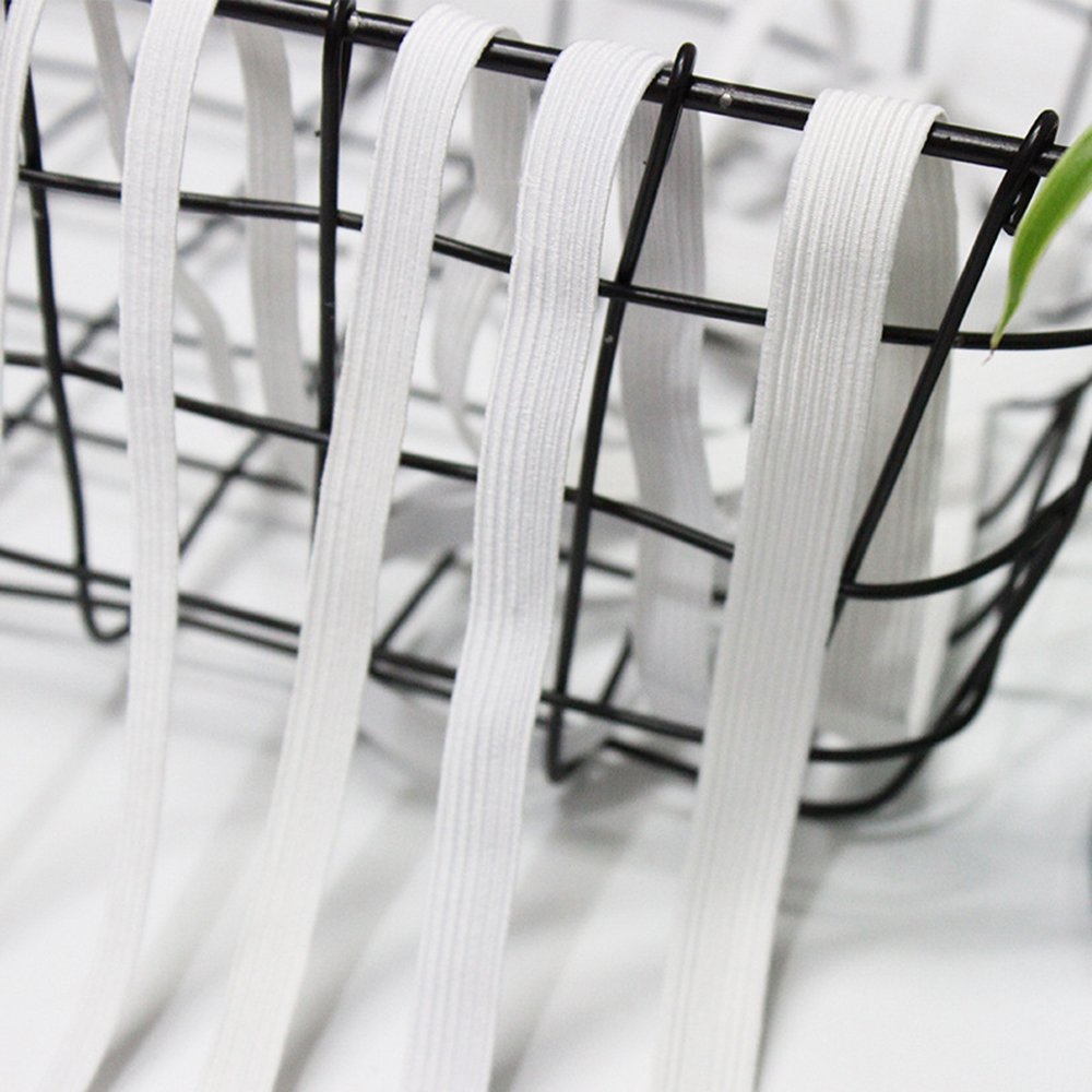 50 Metros Máscara plana elástica 5 mm BRANCO N°02