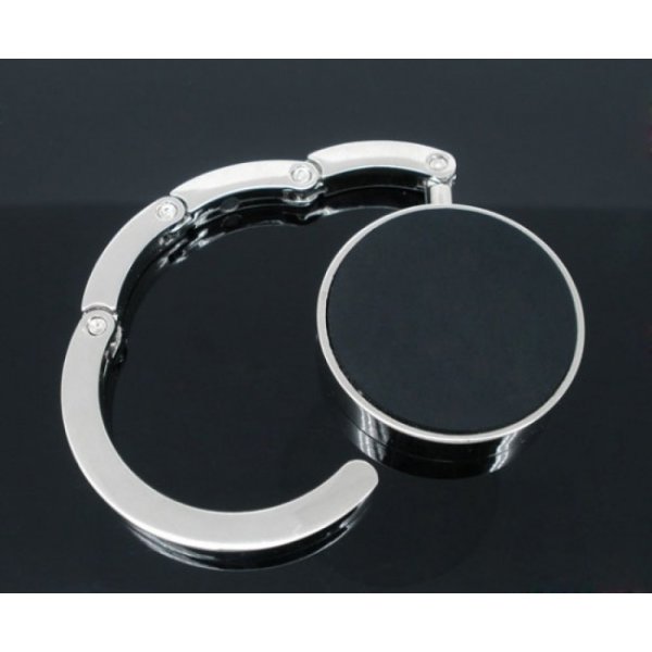 Accroche-sac rond en m&eacute;tal pour cabochon 30 mm