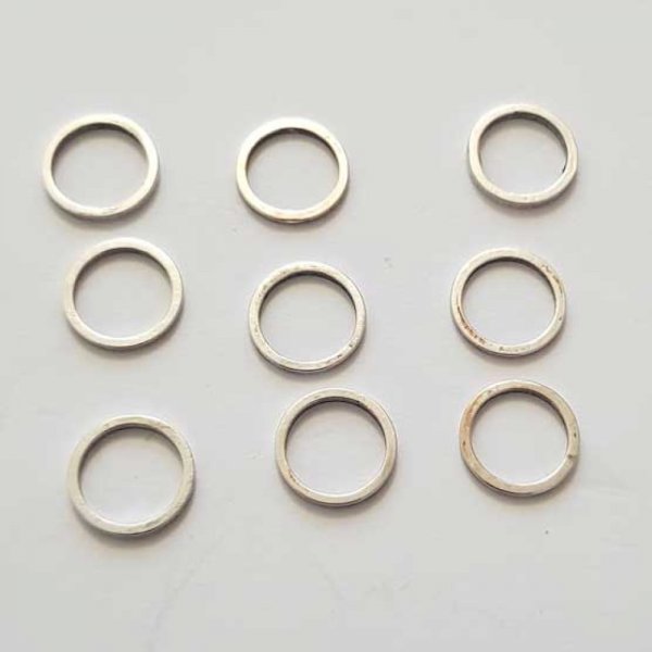 Anneau Ferm&eacute; Connecteur 10 mm Argent N&deg;01