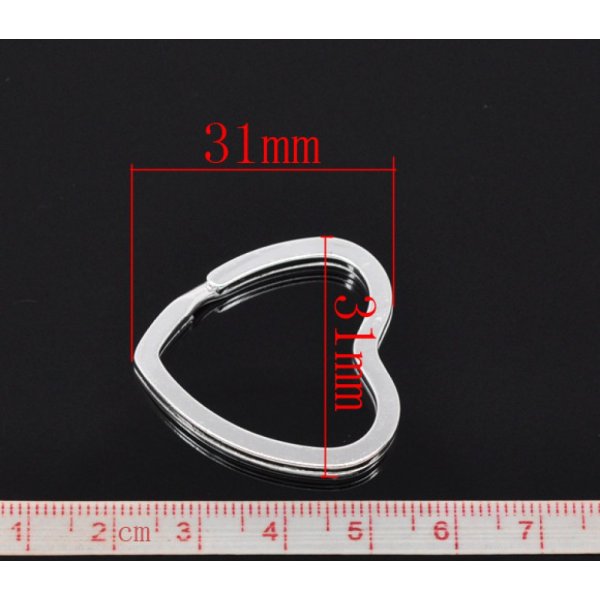 Porta-chaves em forma de cora&ccedil;&atilde;o 31 x 31 mm