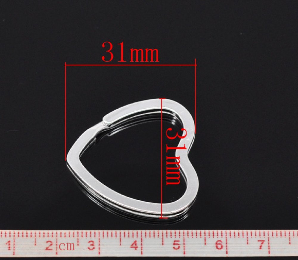 Porta-chaves em forma de coração 31 x 31 mm