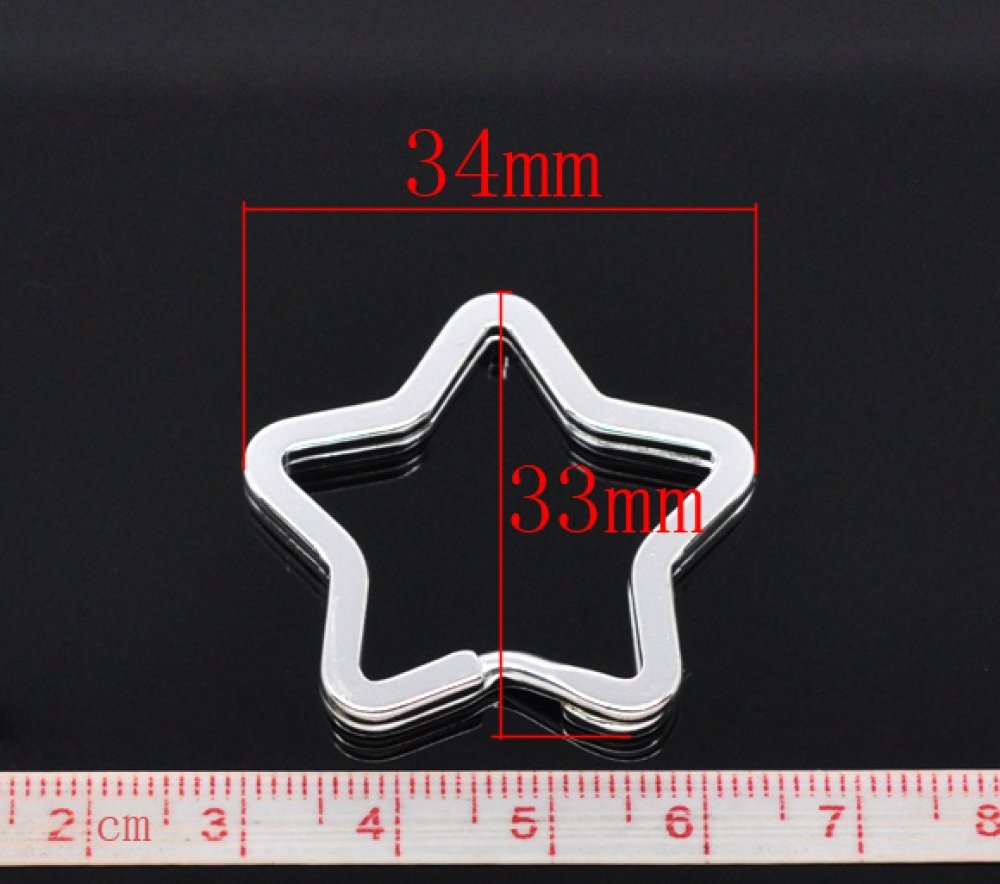 Porta-chaves em forma de estrela 34 x 33 mm